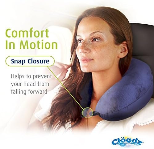 Cloudz Microbead Travel Neck Pillow - Blue - Image 4