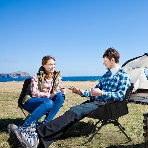TOBTOS Ultralight Camping Chair, Portable Folding Backpacking Chair, Compact Camping Chair with Carry Bag for Outdoor Camp Hiking Backpack Beach Travel (Black) - Image 2