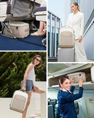 LOVEVOOK Large Travel Backpack for Women, TSA Carry on Backpack for Airplanes, 40L Personal Item Travel Bag for Women fits 17" Laptop,Waterproof Carry on Bag Airplane Approved with 3 Packing Cubes - Image 6
