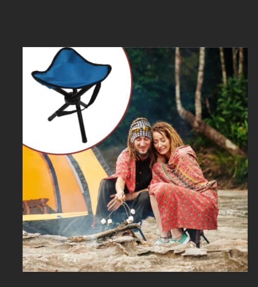 Travel Folding Camping Stool, (Sol·d by→Cenbee) Use Height 12.5" and Max Weight 300 lbs Outdoor Portable Party Chair Fishing Chair Seat for Camping Fishing Hiking Gardening and Beach Painting - Image 7