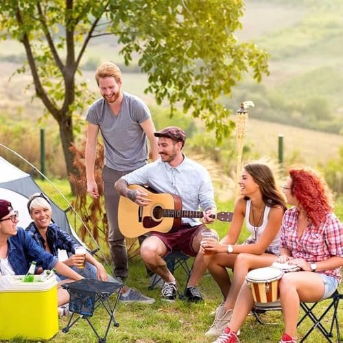 Folding Portable Camping Stool for Adults, Lightweight Collapsible Stool for Outdoor Footrest Fishing Hiking Gardening and Beach with Carry Bag(400 LBS Capacity) - Image 2