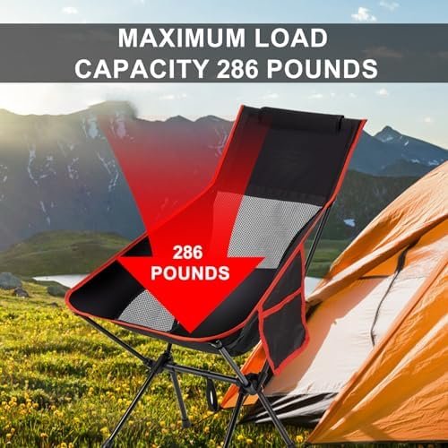 Camping Chairs Portable, Foldable Chair Lightweight, Backpacking Chair for Adults, Folding Chairs for Outside Camp Sports Beach Travel Hiking - Image 4