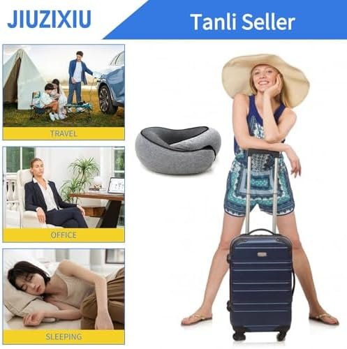 Travel Pillow,Neck Pillow,100% Pure Memory Foam,Comfortable Breathable,Stowable,360° Travel Neck Pillows for Sleeping, Car, Airport - Image 7