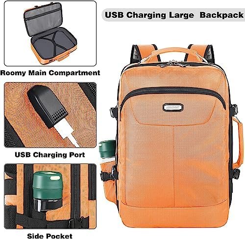 Carry on Backpack, Extra Large 45L Expandable Airline Approved Travel Backpacks with 3 Packing Cubes for Women Men - Image 6