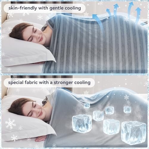 Guohaoi Cooling Throw Blanket for Hot Sleepers,Arc-Chill Q-Max >0.5 Cool Fiber,100% Oeko-Tex Certified Lightweight Summer Cool Blanket for Travel/Outdoor Ultra Cold Breathable,50''x70'' - Image 3