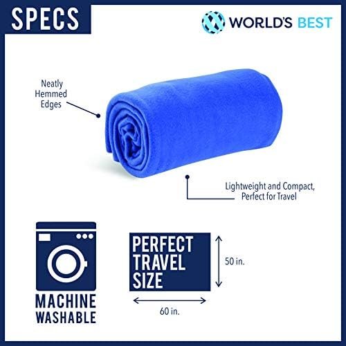Cozy-Soft Microfleece Travel Blanket, 50x60 Inch, Lightweight, Compact, Perfect for Airplane and Car, Charcoal - Image 6