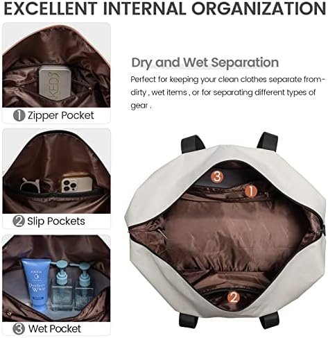 LOVEVOOK Weekender Bag, Large Travel Duffel Bag for Women with 2 Packing Cubes, Carry on Overnight Bag with Shoe Compartment, Mom Hospital Bags for Labor and Delivery - Image 4