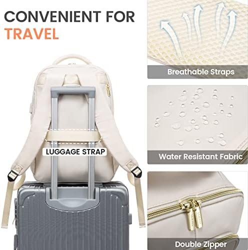 LOVEVOOK Laptop Backpack for Women, Business Travel Backpacks Purse, Daily Computer Bag for Work, Stylish Teacher Office Daypack, 15.6 inch - Image 4