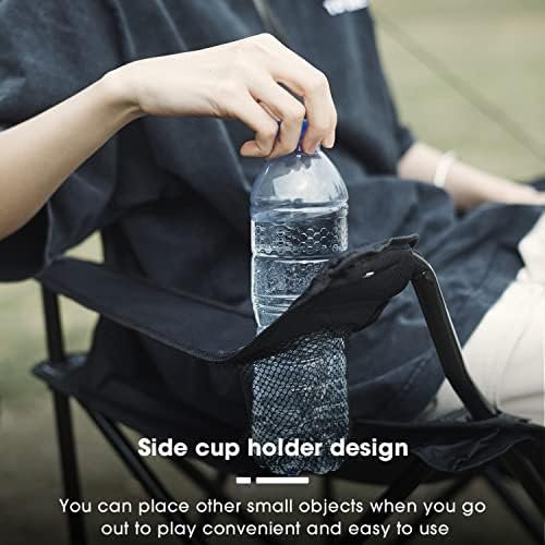 Damei century Portable Camping Chairs Enjoy The Outdoors with a Versatile Folding Chair, Sports Chair, Outdoor Chair & Lawn Chair, Black - Image 4