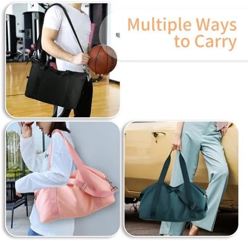 WALNEW Gym Duffel Bag for Women Men, Travel Carry on Weekender Overnight Tote Bags, Lightweight Waterproof Personal Item Bag for Sports, Dance, Workout with Wet Pocket, Peacock Blue - Image 4