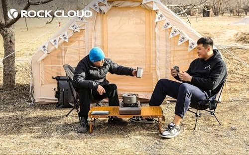 ROCK CLOUD 2 Pack Portable Camping Chair Ultralight Folding Chairs Outdoor for Camp Hiking Backpacking Lawn Beach Sports, Black - Image 2