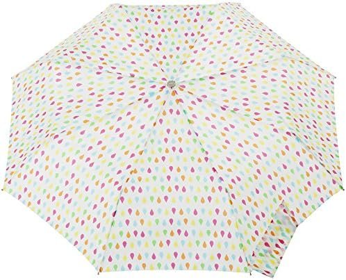 totes Automatic Open Water-Resistant Travel Foldable Umbrella, White Rain - Image 2