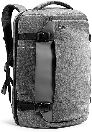 tomtoc Travel Backpack 40L, TSA Friendly Flight Approved Carry-on Luggage Hand Backpack, Water-resistant Lightweight Business Rucksack, Durable Large Weekender Bag Daypack Fits 17.3 Inch Laptop