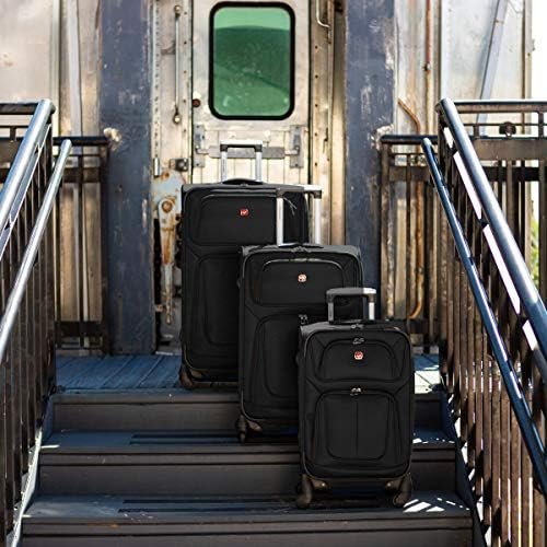 SwissGear Sion Softside Expandable Luggage, Black, Carry-On 21-Inch - Image 6