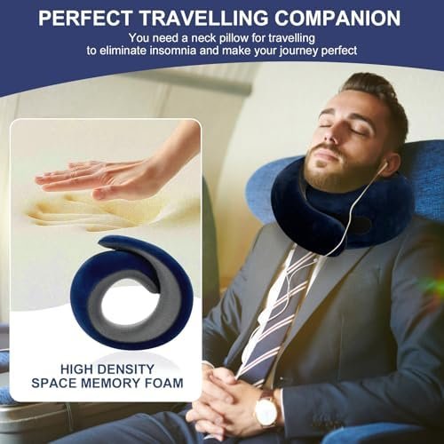 2024 New Memory Foam Travel Pillow for Airplanes,Neck Pillow for Traveling,Neck Plus Travel Pillow,Wander Neck Plus Travel Neck Pillow - Image 3