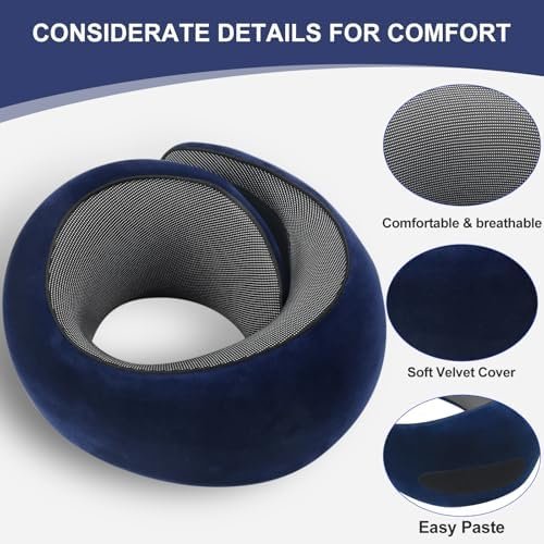 2024 New Memory Foam Travel Pillow for Airplanes,Neck Pillow for Traveling,Neck Plus Travel Pillow,Wander Neck Plus Travel Neck Pillow - Image 7