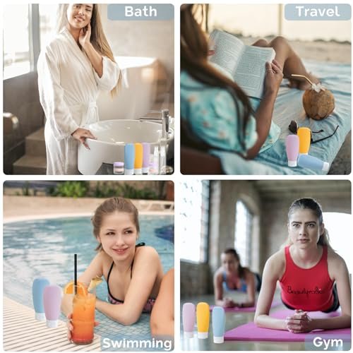 20 Pack Travel Bottles Set for Toiletries TSA Approved, Leak Proof Travel Size Containers Kit Portable Refillable Travel Accessories for Shampoo Conditioner Lotion Liquids (Multi-color) - Image 7