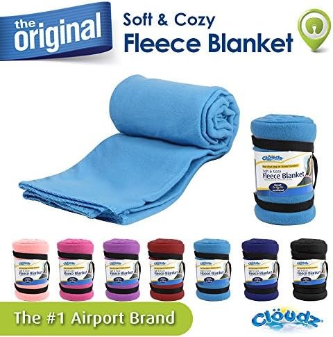 Cloudz Fleece Travel Blanket - Sky Blue - Image 2
