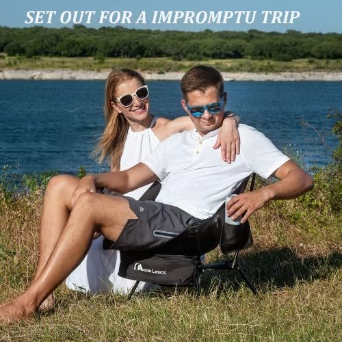 MOON LENCE Lighweight Foldable Camping Chair, Travel Backpack Chair, Portable & Ultralight, 400 lbs Folding Metal Chairs Heavy Duty for Outdoor Adventure, Hiking, Picnics & Beach - Image 9