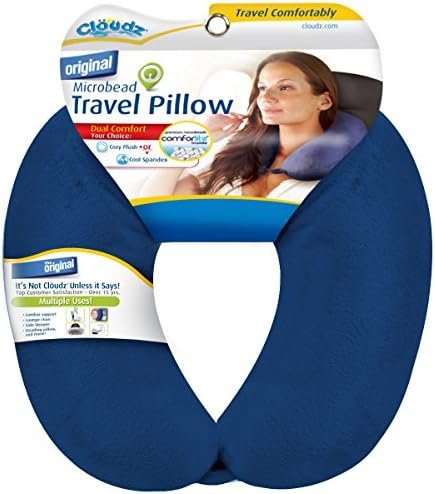Cloudz Microbead Travel Neck Pillow - Blue