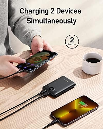 VEEKTOMX Mini Power Bank 10000mAh, 22.5W Fast Charging Small Portable Charger with PD 3.0 & QC 3.0,USB C Slim Lightweight iPhone Charger, Dual Output Compatible with iPhone, Samsung,Travel Must Haves - Image 6