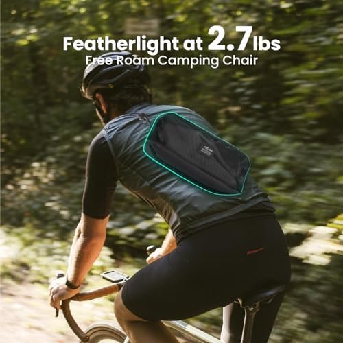 UltraPort Portable Camping Chair, Lightweight Foldable Chair, Ultralight Backpacking Chair for Outdoor Camp, Hiking, Travel, Beach, and Picnic - Compact Design (Black) - Image 5