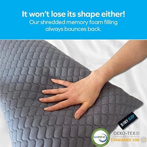 Sidney Sleep Mini Travel Size Neck Pillow - Knee Pillow - Back Lumbar Support - Curved Mini Bed Pillow - 14 x 19 Inches - Adjustable Loft - Washable - Drawstring Backpack Included - Image 8