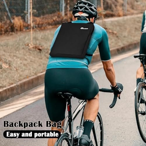 Camping Chair, Patented for Invention, Backpack, Compact Portable Folding Chair, Outdoor Camp, Lawn, Beach High Back Chair with Side Pocket, Lightweight Hiking Chair WB-ZZ (Black) - Image 8