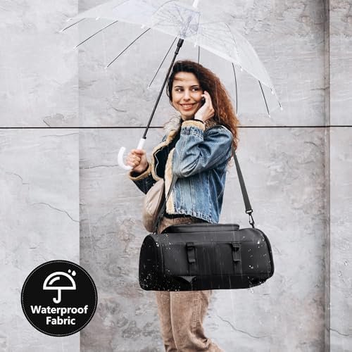 Gym Bag for Men and Women Sports Duffle Bag Travel Backpack Weekender Overnight Bag with Shoes Compartment and Wet Pocket Black - MIYCOO - Image 6