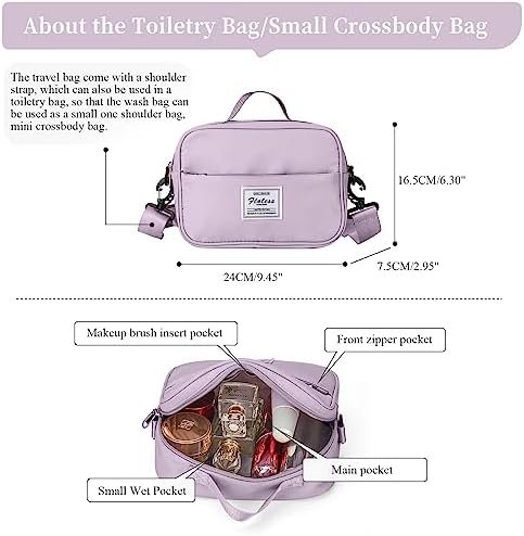 Weekender Bags for Women,Personal Item Travel Bag with Shoes Compartment,Overnight Travel Duffel Bag with Toiletry Bag - Image 3