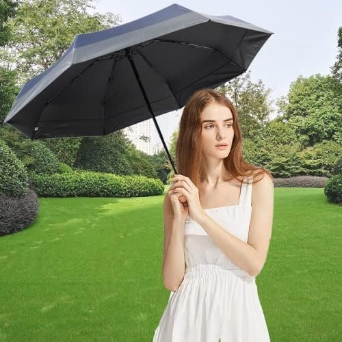 KAYLEINSTER Travel Umbrella Compact Umbrella,Small Umbrella for Rain Sun,Parasol Umbrella UV Protection UV Blocker, 8 Ribs Lightweight & Portable Umbrella for Women Men Kids(Haze Blue) - Image 6