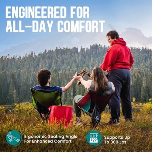 2024 Newest Swivel Portable Chair - Small Compact Collapsible Folding Chairs for Adults, Setup in 8 Seconds, Lightweight Outdoor Backpack Chair for Camping, Travel, Hiking, Beach, Support 300 LBS - Image 5