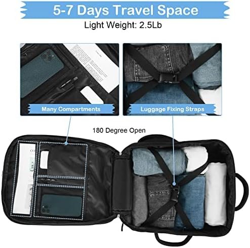Hanples Extra Large Travel Backpack for Women as Person Item Flight Approved, 40L Carry On Backpack, 17 Inch Laptop Waterproof Backpack, Hiking, Casual Bag Backpack(Black) - Image 7