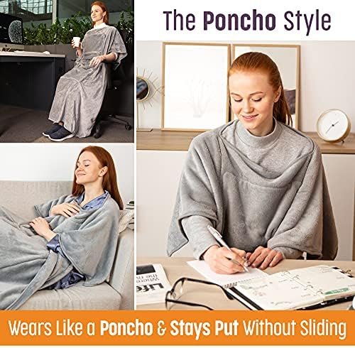 Travel Blanket – Wearable Compact Airplane Blanket - Double Zippered Pockets for Storage –Soft, Lightweight, Packable, & Cozy Throw Blanket for Travel, Car – Easy to Carry & Fold Up - Image 2