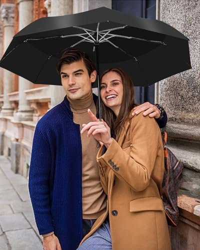 Compact Travel Umbrella, Folding Small Mini Windproof Umbrella, Lightweight Portable Parasol for Backpack Purse, Car Backpack Purse Automatic Umbrellas for Rain - Image 7