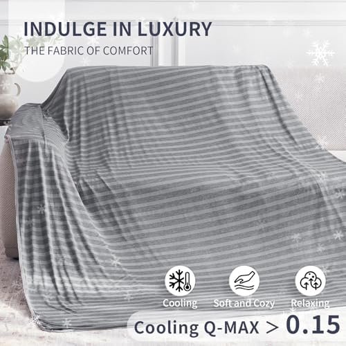 Guohaoi Cooling Throw Blanket for Hot Sleepers,Arc-Chill Q-Max >0.5 Cool Fiber,100% Oeko-Tex Certified Lightweight Summer Cool Blanket for Travel/Outdoor Ultra Cold Breathable,50''x70'' - Image 5