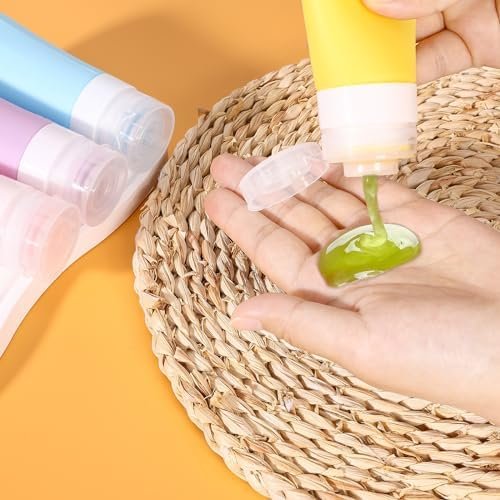 16 Pack Travel Bottles Set for Toiletries, Leak Proof Silicone Squeezable Containers, TSA Approved 2.9oz for Conditioner, Lotion, Shampoo & Body Wash, Easy to Squeeze and Clean - Image 6