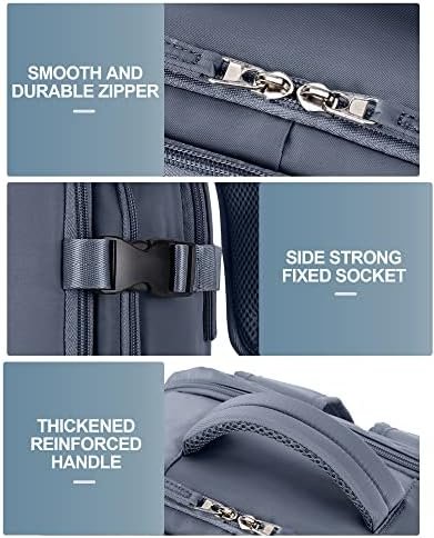 VGCUB Large Travel Backpack Bag for Women Men,Carry on Backpack,17 Inch Laptop Business Work Waterproof Backpack with Laptop Compartment,Person Item Flight Approved,Mochila de Viaje,Grey Blue - Image 9