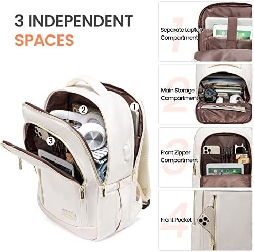 LOVEVOOK Laptop Backpack for Women, Business Travel Backpacks Purse, Daily Computer Bag for Work, Stylish Teacher Office Daypack, 15.6 inch - Image 2