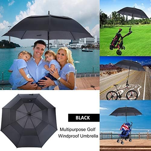 MRTLLOA 54/62/68/72 Inch Automatic Open Golf Umbrella, Extra Large Oversize Double Canopy Vented Windproof Waterproof Stick Umbrellas for Rain - Image 6