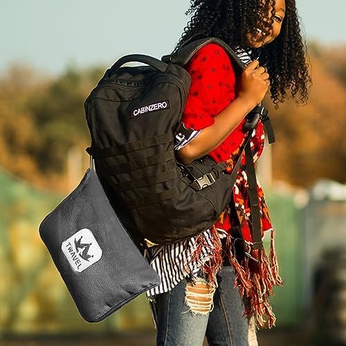 Excervent Travel Blanket 2 in 1 Soft Flannel Airplane Throw Blankets in Soft Bag Pillow case with Hand Luggage Belt, 65x40inch, Grey - Image 2