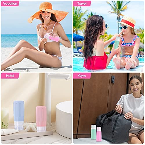 16 Pcs Silicone Bottles Set, Leak-Proof Design, Travel Size, TSA Approved for Toiletries, Portable Containers and Best Gifts for Women (BPA Free) - Image 7
