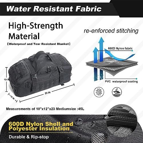 3 In 1 Tactical 45L Military Backpack Travel Duffle Bag for Weekender Gym Workout Deployment - Image 3