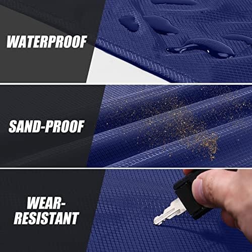 Odoland Beach Blanket Picnic Blanket, SandProof Waterproof Outdoor Pocket Blanket with Portable Bag, Foldable Lightweight Sand Free Quick Drying Beach Mat for Hiking Camping Picnics Travel Concert - Image 3