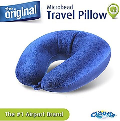 Cloudz Microbead Travel Neck Pillow - Blue - Image 7