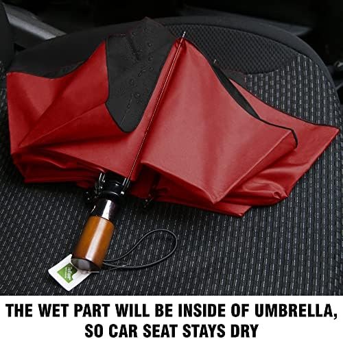 Raintrend UPF 50+ UV Protection Travel Umbrella 41 Inch Windproof Lightweight Inverted Umbrella for Sun and Rain - Image 4