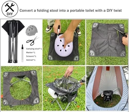 Opliy Camping Stool, Folding Samll Chair Portable Camp Stool for Camping Fishing Hiking Gardening and Beach, Camping Seat with Carry Bag (Green, L 13.5") - Image 7