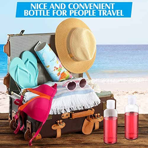100 Pcs 3.4oz Small Travel Bottles Plastic Empty Squeeze Bottle Transparent Refillable Shampoo Travel Container with 5 Funnel for Liquids Cream Travel Size Liquid Cosmetics(Clear) - Image 6