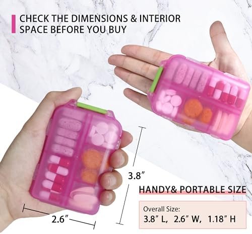 Pill Organizer with Medicine Labels Travel Daily Pill Container Mini Medication Organizer Storage Pill Organizer Travel Essentials Pill Case 7 Day Pill Organizer(White & 161 Lables) - Image 4