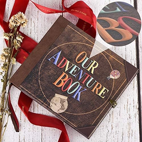 Our Adventure Book Travel Diary Photo Book,Scrapbook, Photo Album,Retro Style Travel Souvenir, Vintage Guestbook DIY Anniversary Wedding Travel Writing Baby Friend Gift, Valentine's Day Gift(Ball) - Image 6